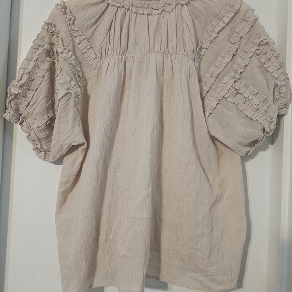 Women's Ruffled Peach Top - Picture 4 of 4